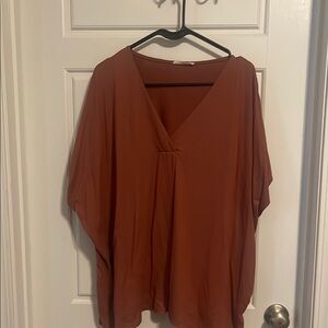 Terracotta Dolman Sleeve Off the Shoulder Top by Entro